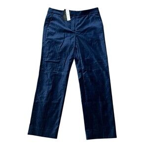 J. Crew Velvet Kate Slim-Fit Pant Navy Blue Size 8 - CF271 - MSRP $168 - NWT